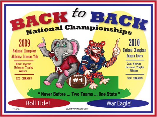2011 BCS National Champions AU War Eagle