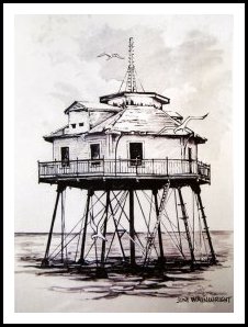 Mid Bay Lighthouse Print, Mobile, AL